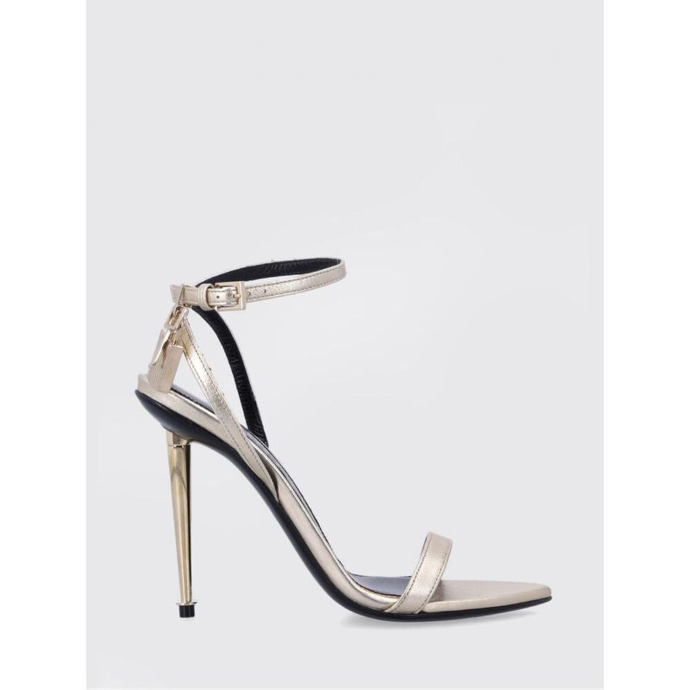 Tom Ford Women Padlock Laminated Leather Sandals Tom Ford